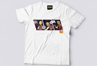 ‘Foxter and Max’ Comic Style T-Shirt (White)