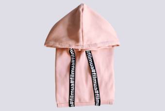 #FILMUA Branded Oversize Hoodie. Peach