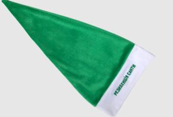 A green exclusive elf’s hat Santa’s Residence