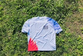 A oversize T-shirt with original Linoleum festival print 2021