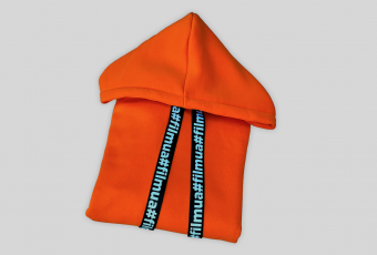 #FILMUA Branded Oversize Hoodie. Orange