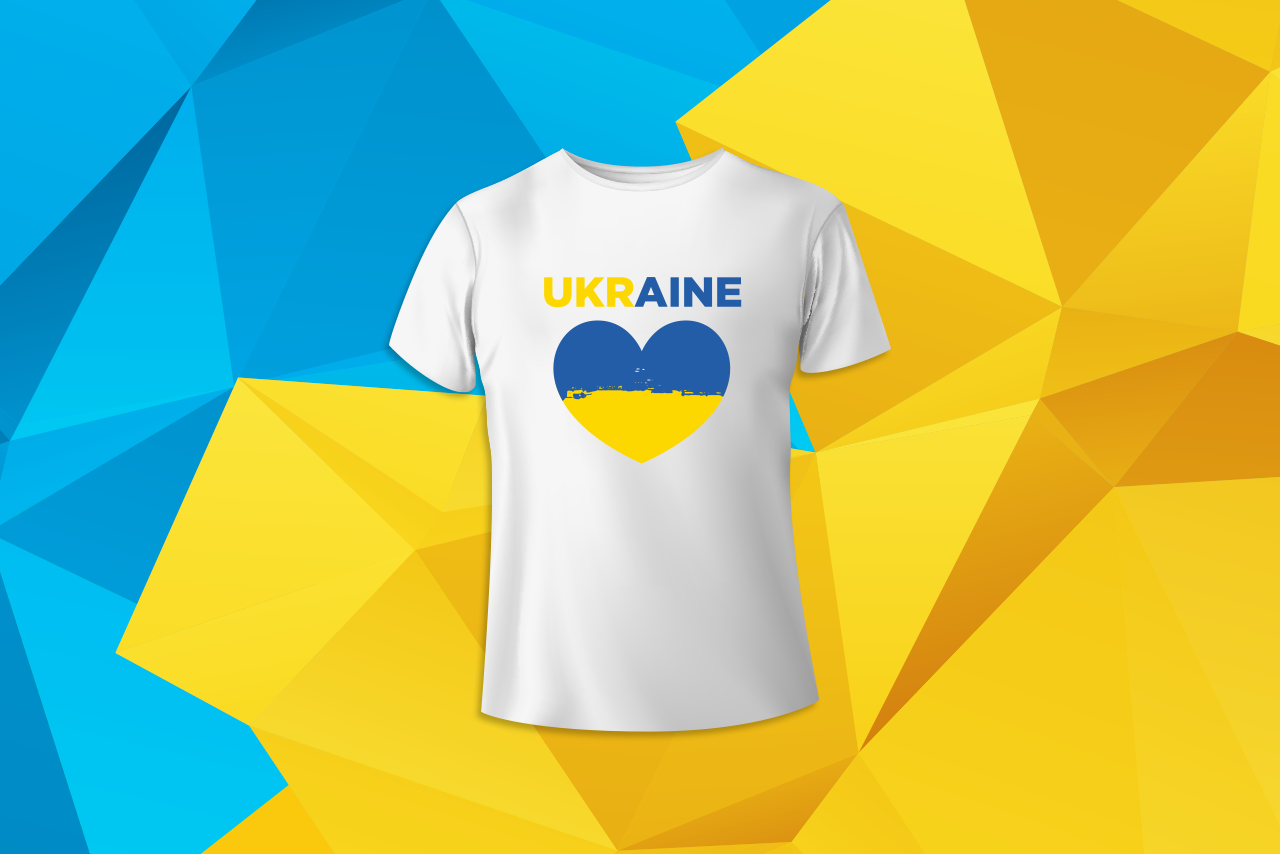Футболка Большое Сердце  Украины, всегда с тобой