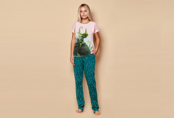 Women's set Kittyfrog (t-shirt and trousers) 603-6211