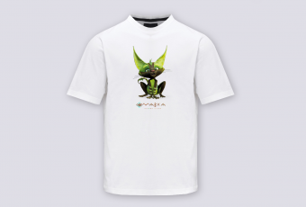 White T-shirt with the image of KITTYFROG