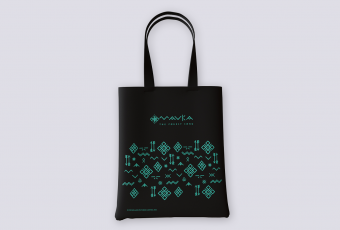 Shopping bag with runes INTERTOPxMAVKA