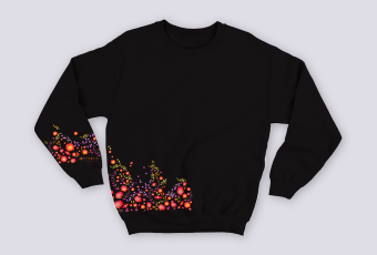 Black sweatshirt with patterns Mavka