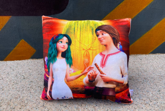 Pillow with Mavka and Lukas "One heart - two worlds"
