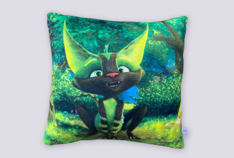 Square pillow with Kittyfrog from "Mavka. Forest song"