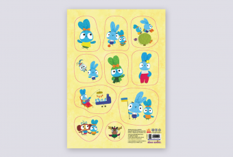 Set of Stickers "Funny Baby Bunnies"