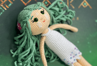 Handmade knitted doll "Mavka"