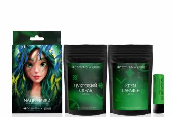 Set of cosmetics for moisturizing body skin and lips "MAVKA"