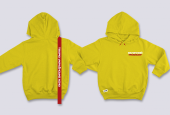 Yellow  warm hoodie "The Great Director"