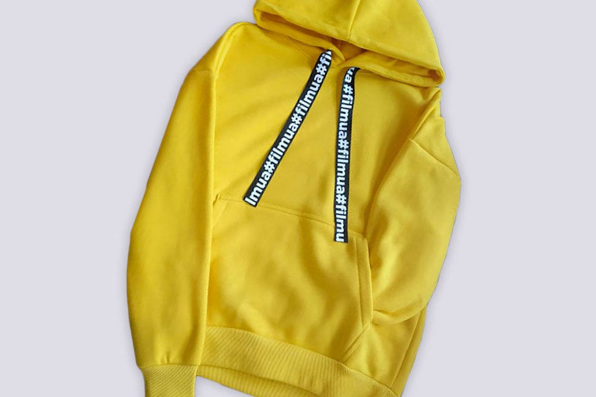 #FILMUA Branded Oversize Hoodie. Yellow