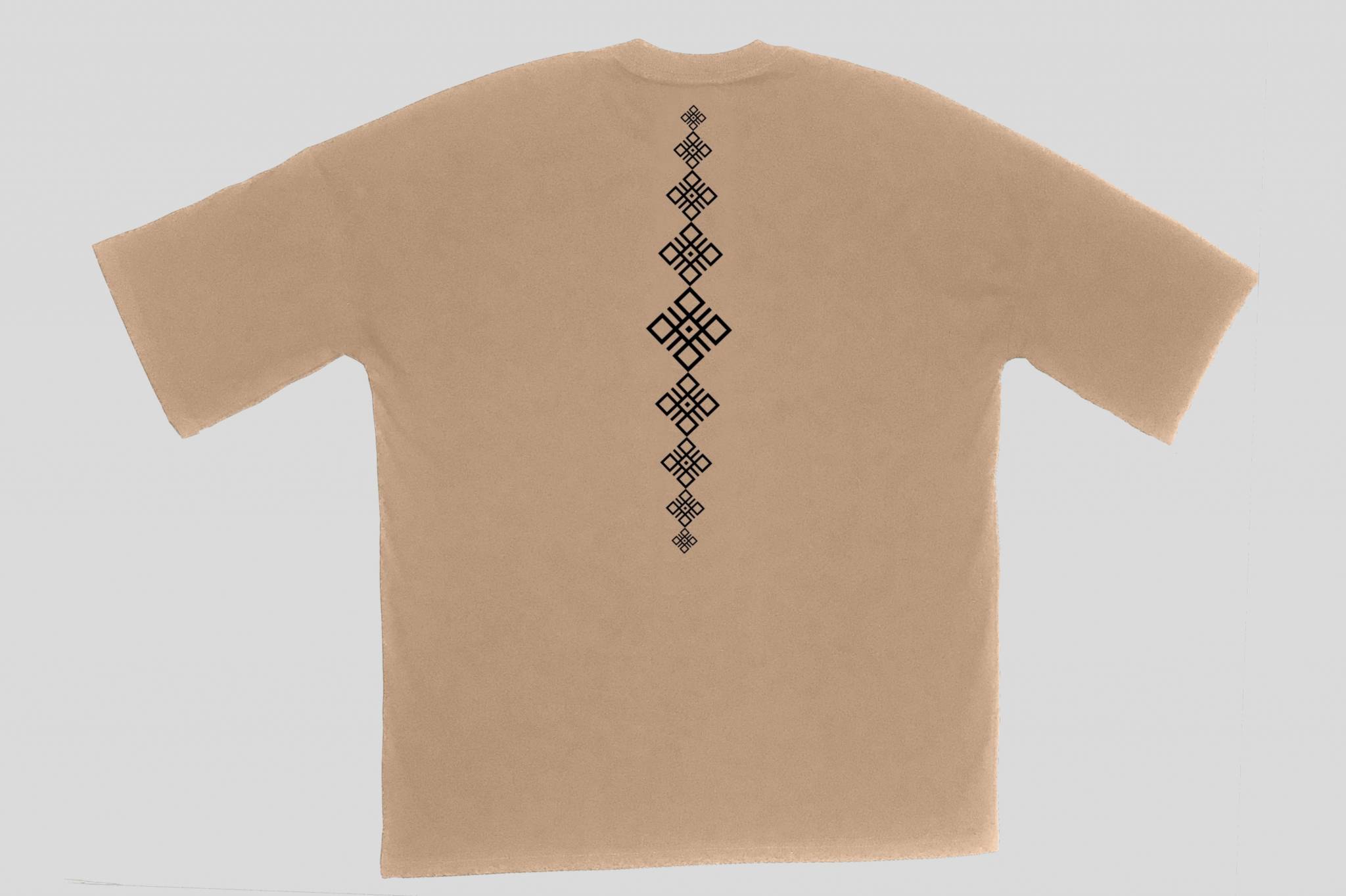 Beige T-Shirt with Ornament of Ancient Runes