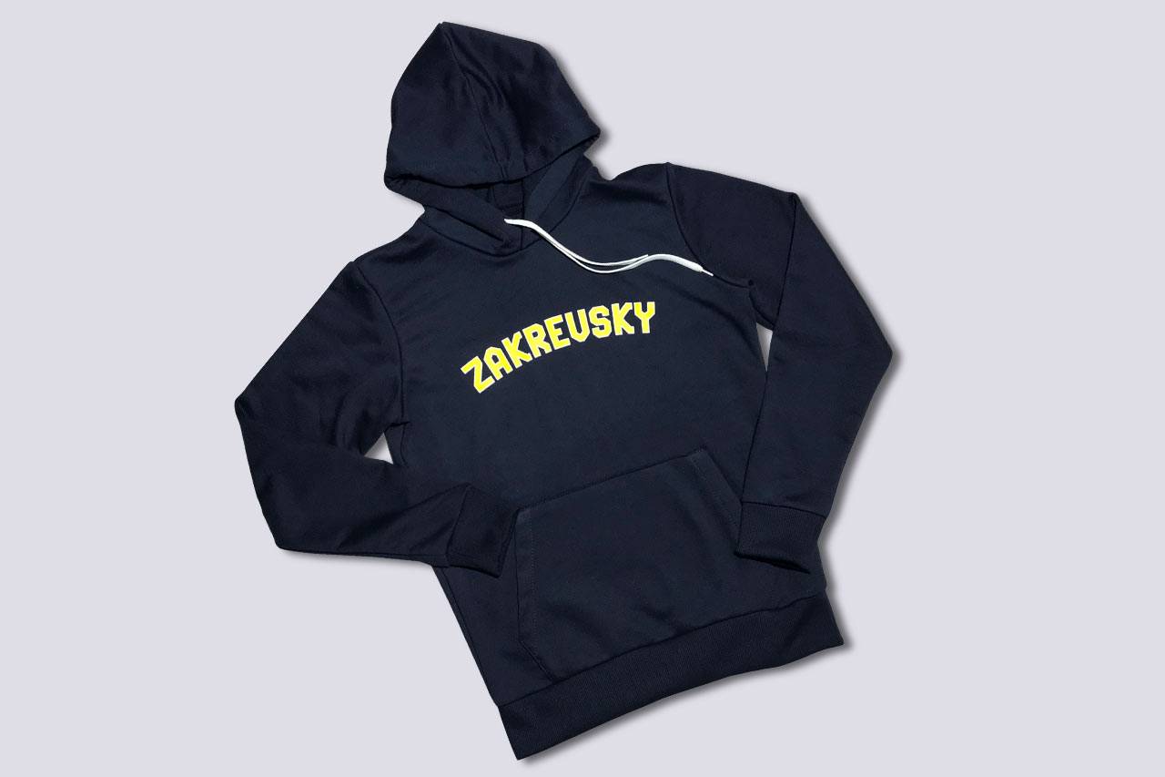 The stylis "ZAKREVSKY 22" hooded hoodie, dark blue