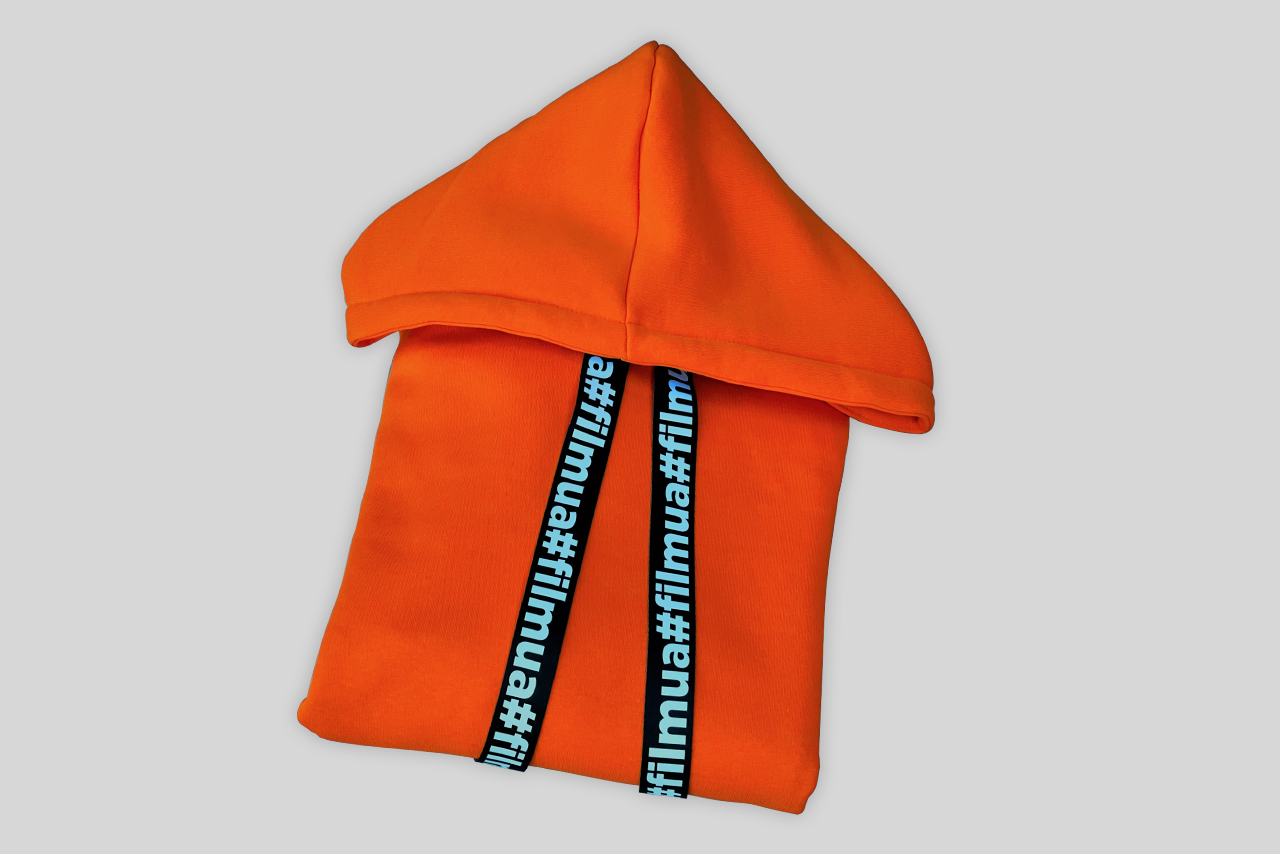 #FILMUA Branded Oversize Hoodie. Orange