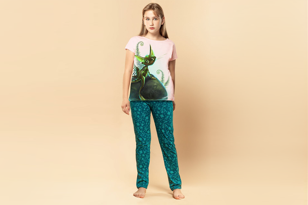 Set for teenagers Kittyfrog (t-shirt and trousers) 603-6611