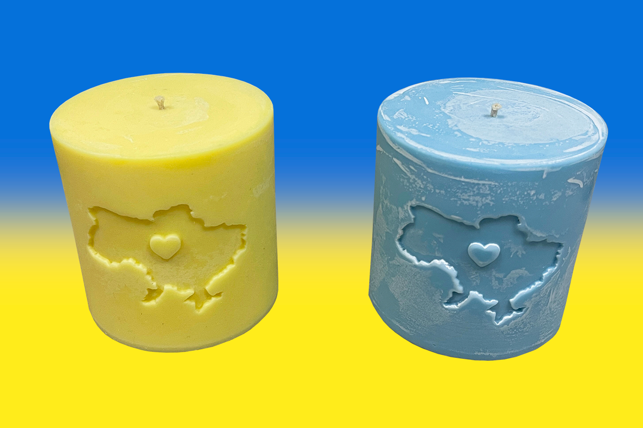 Cylinder candle soybean yellow Ukraine