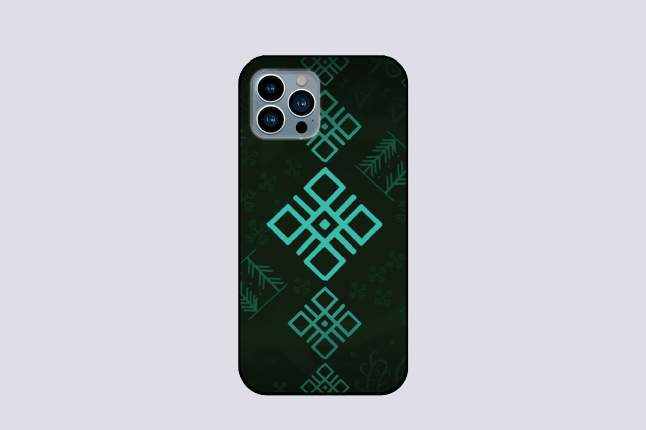 Silicon phone case with the symbols of four elements