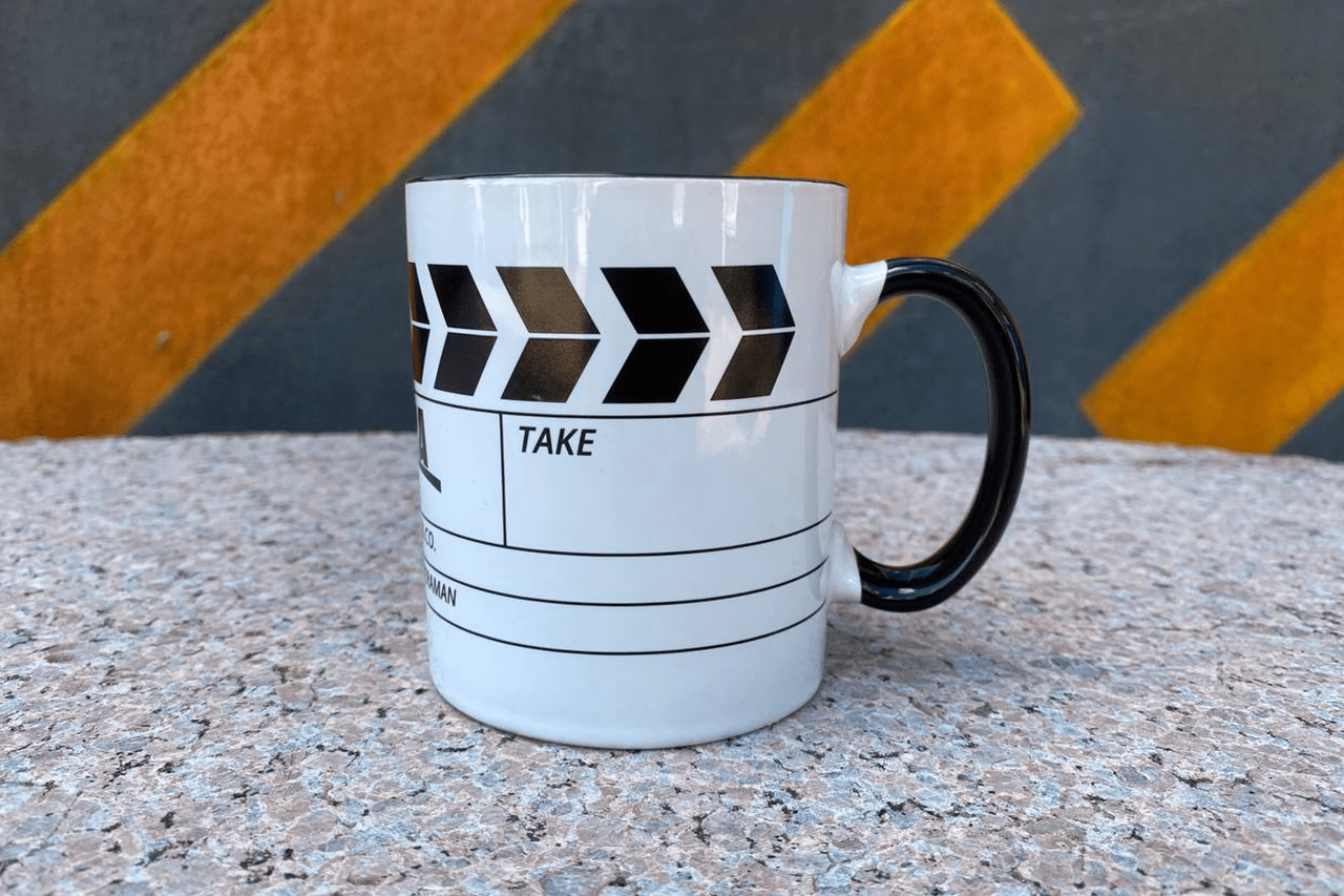 Чашка-хлопавка FILM.UA, чорно-біла