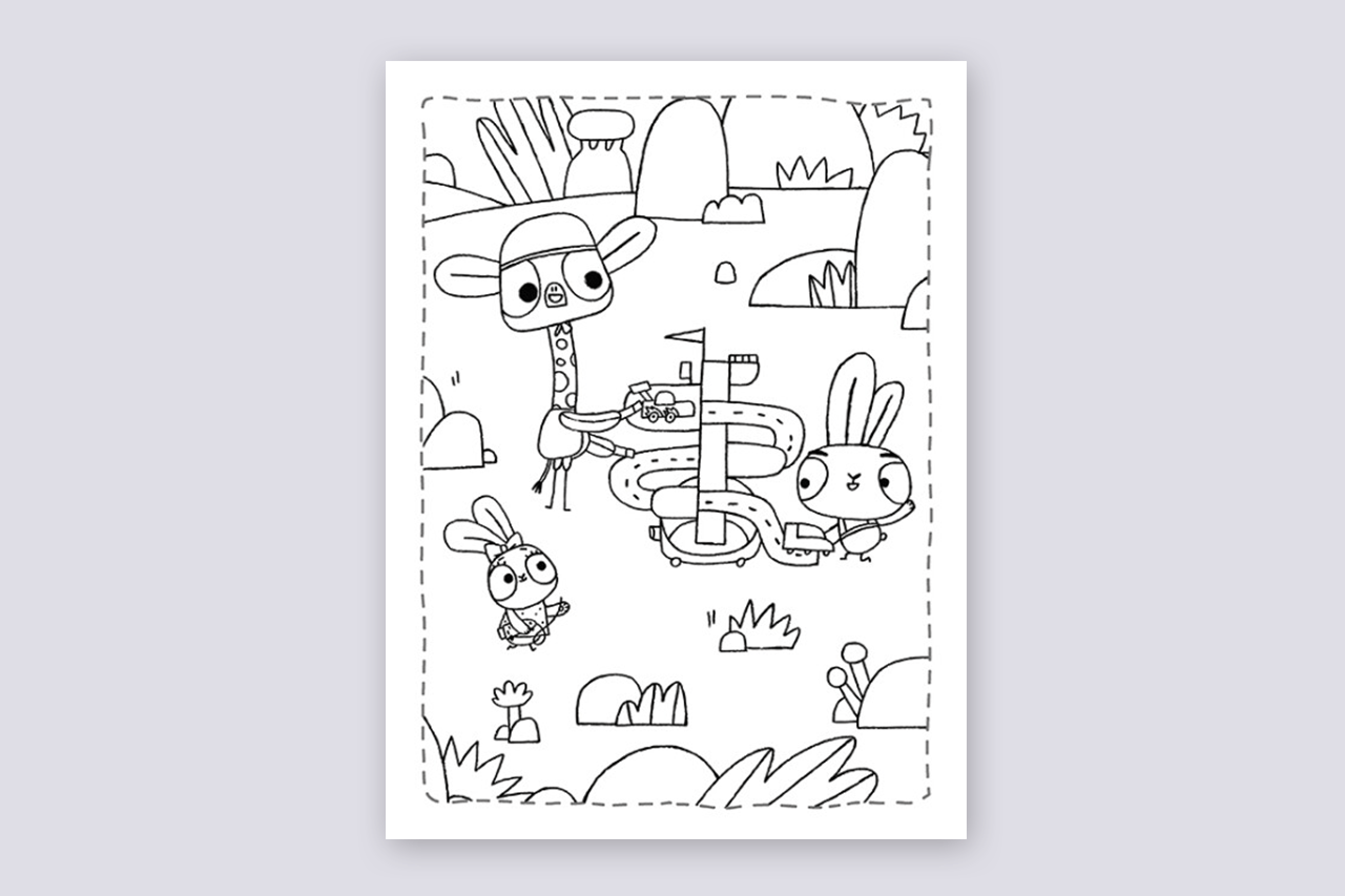 Adventure Coloring Book "Play With Brave Bunnies"